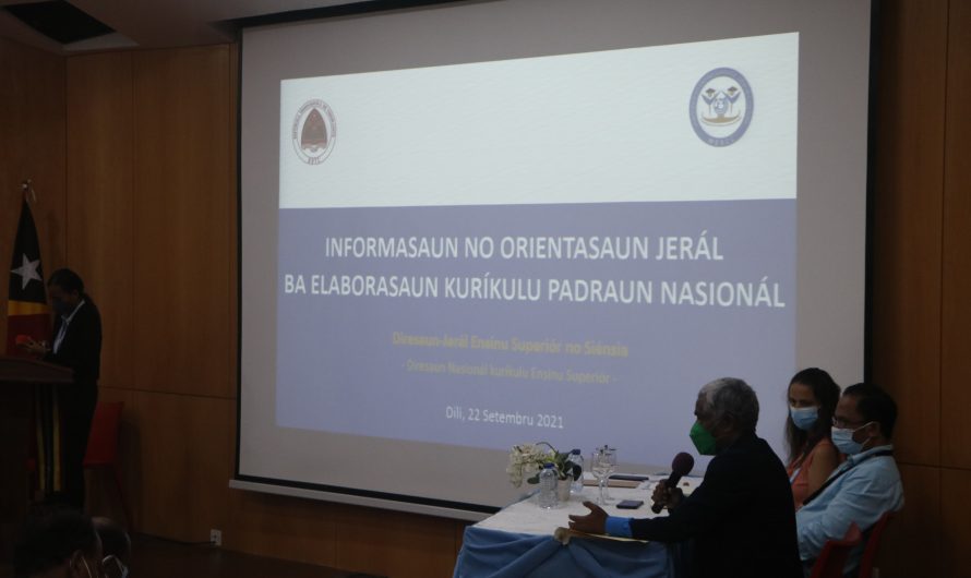 Encontro geral com o grupo dos Coordenadores e Peritos sobre o processo de revisão e definição do Currículo Padrão Nacional do Ensino Superior de Timor-Leste