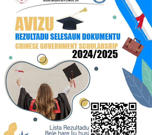 AVIZU – REZULTADU SELESAUN DOKUMENTU CHINESE GOVERNMENT SCHOLARSHIP 2024/2025