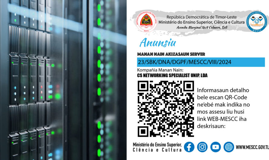 ANUNSIU – MANAN NAIN AKIZASAUN SERVER