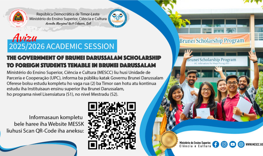 AVIZU – THE GOVERNMENT OF BRUNEI DARUSSALAM SCHOLARSHIP TO FOREIGN STUDENTS TENABLE IN BRUNEI DARUSSALAM2025/2026 ACADEMIC SESSION