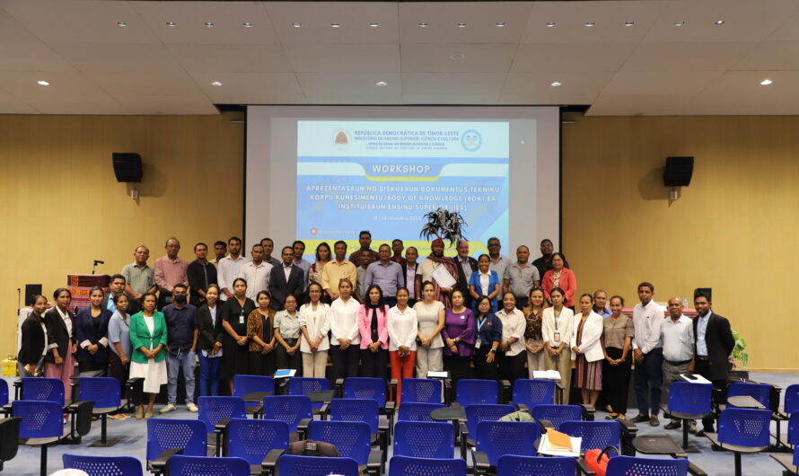 MESSK REALIZA WORKSHOP KONA-BA APREZENTASAUN NO DISKUSAUN DOKUMENTUS TÉKNIKU KORPU KOÑESIMENTU/BODY OF KONOWLODGE (BOK) BA INSTITUISAUN ESNSINU SUPÉRIOR (IES)