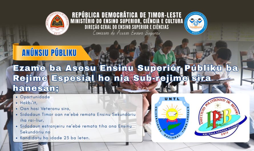 EZAME BA ASESU ENSINU SUPERIÓR PÚBLIKU (UNTL & IPB)